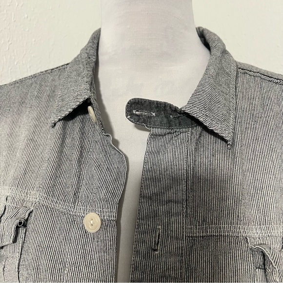 Parish Nation Mens Sz 2X Button Up, Outlaw Motoclub On Back Pinstripe Shirt - Picture 5 of 11